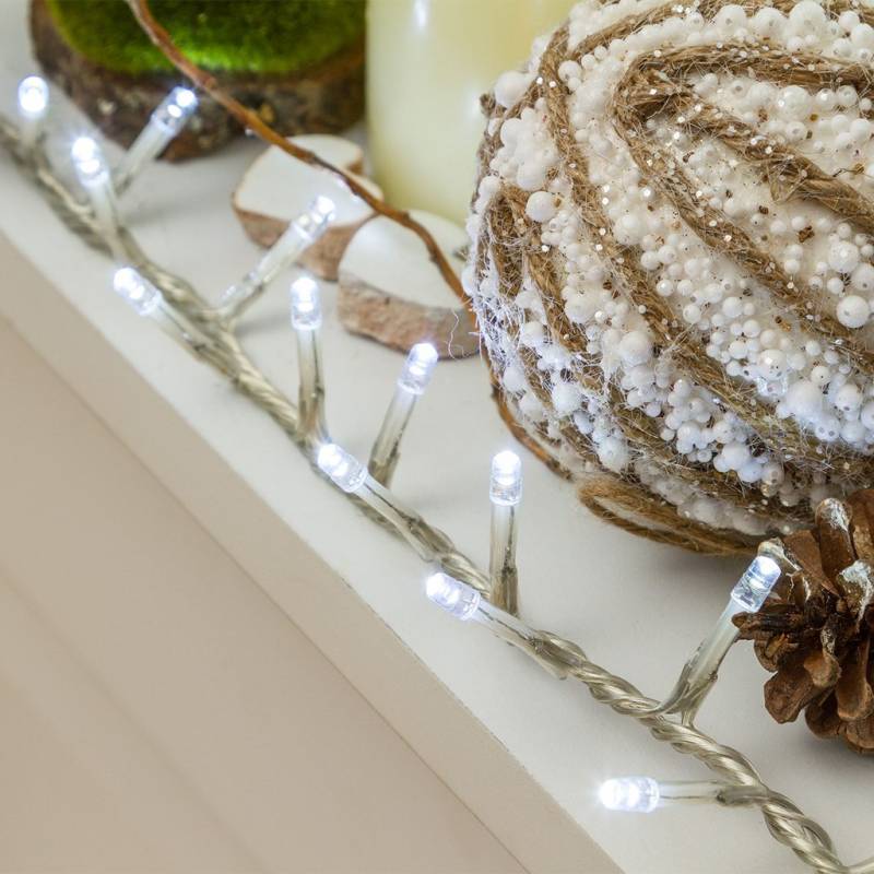 Lotti - Guirlande 15M BOA 6cm 720 LED blanc froid timer 8 programmes câble transparent Lotti - Imagen 9