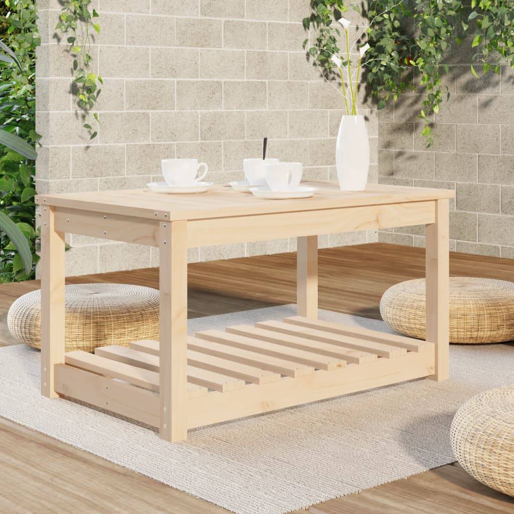 Table de jardin bois massif pin 82,5 x 50,5 x 45 cm, Poids :19.89kg - PANGIVO - Image 3
