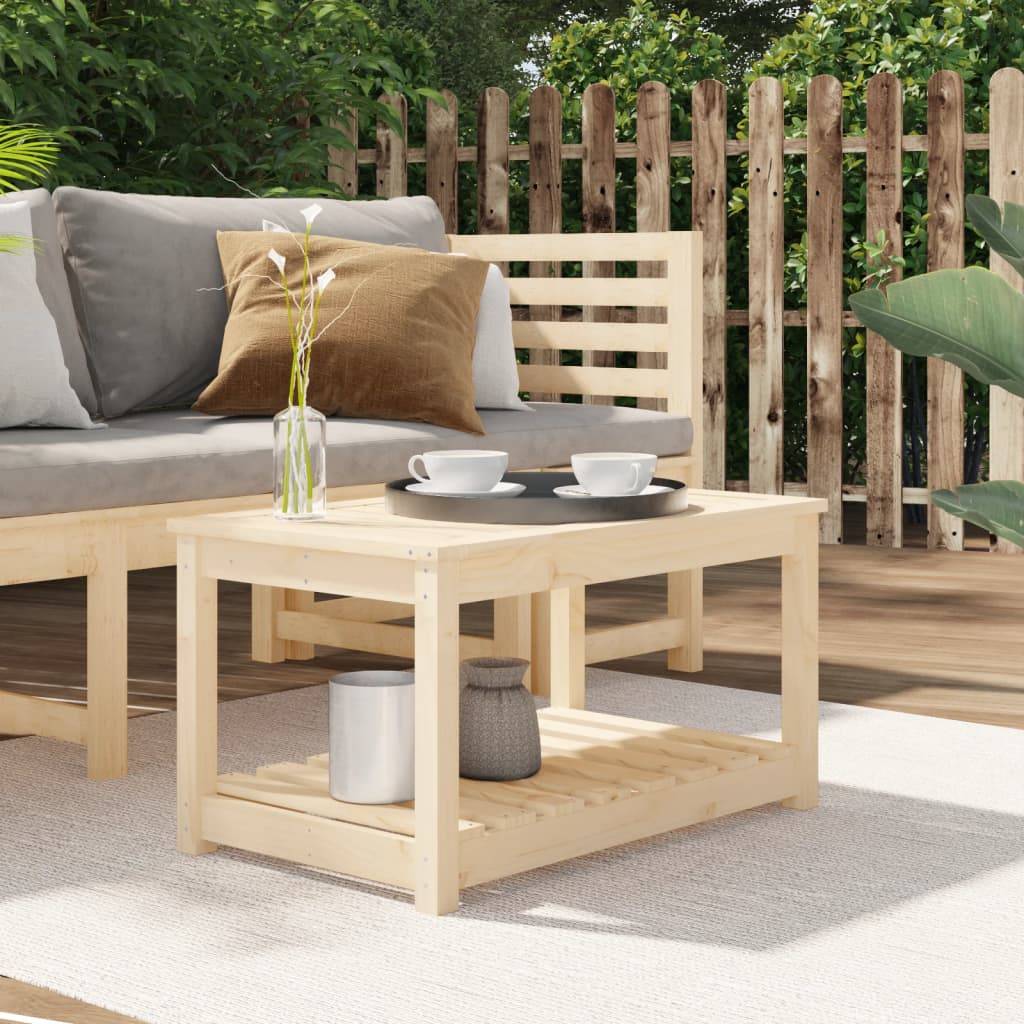 Table de jardin bois massif pin 82,5 x 50,5 x 45 cm, Poids :19.89kg - PANGIVO - Image 1