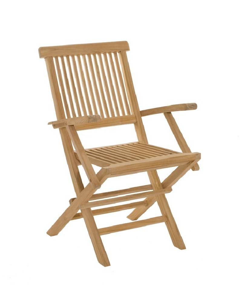 Macabane - FUN - Ensemble de 2 fauteuils de jardin Java en bois Teck - Imagen 4
