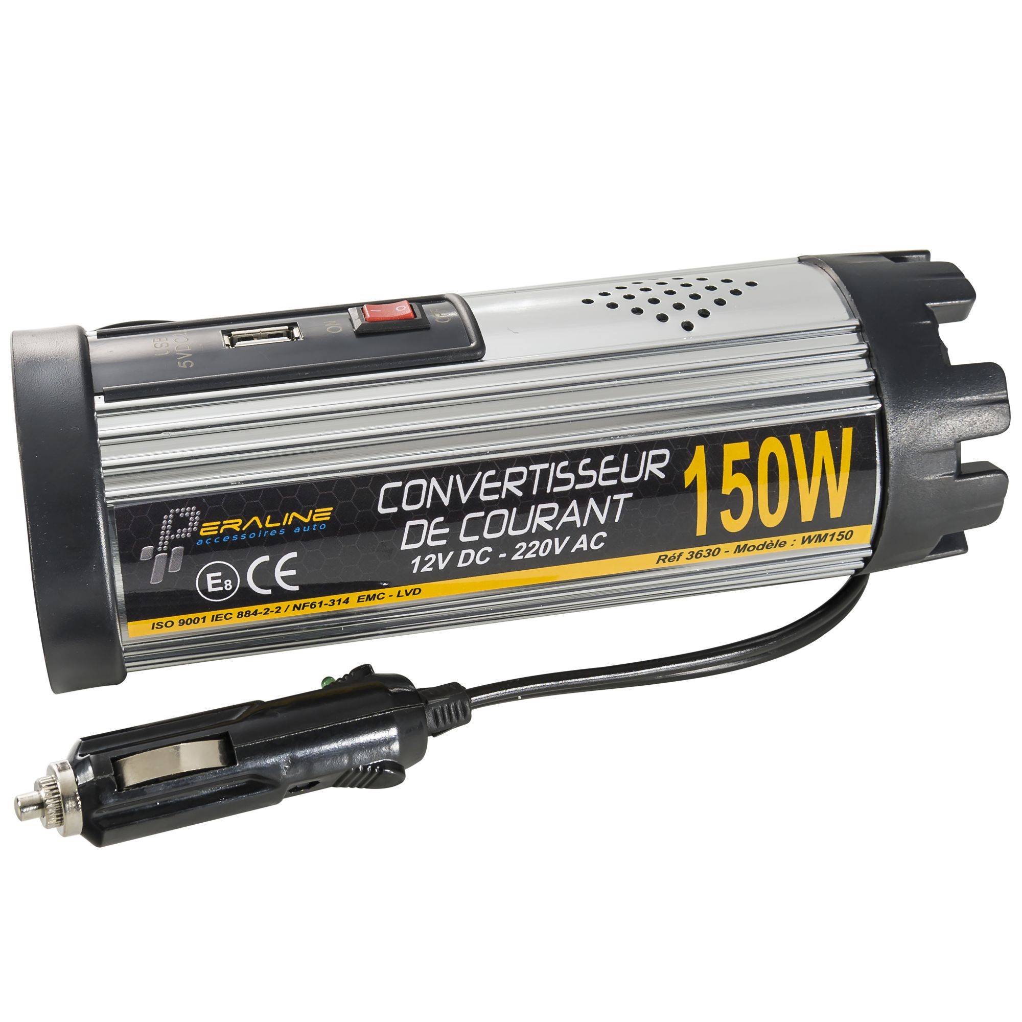 Convertisseur 150w 12v-220v plus1 prise usb - Image 2
