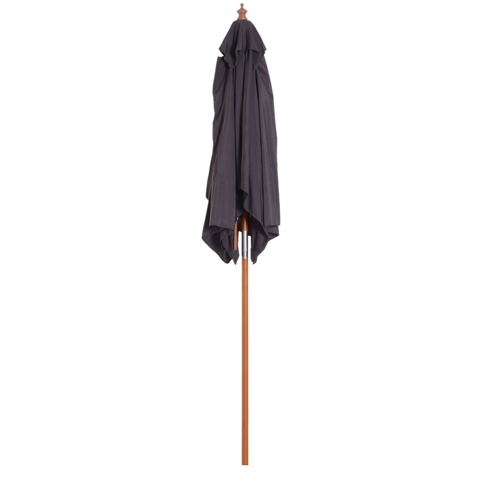 Parasol de jardin Bois Gris foncé 200x150x235 cm - Image 9