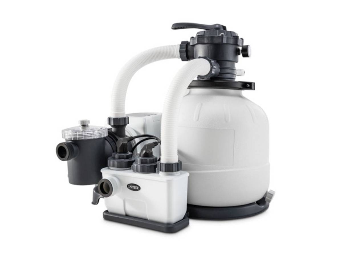 Combiné groupe de filtration à sable 6 m³/h + stérilisateur au sel QX2100 - Intex - Imagen 1