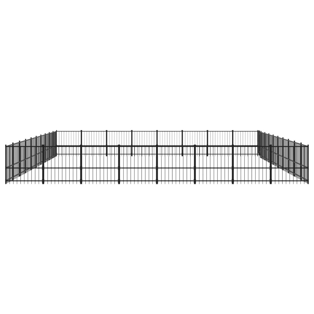 Vidaxl - Chenil d'extérieur pour chiens Acier 75,27 m² vidaXL 3124658 - Imagen 5