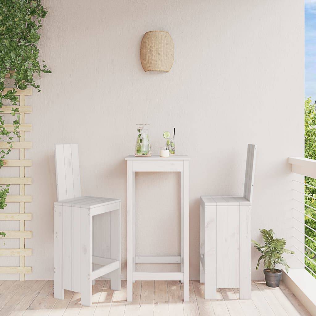 Prolenta Premium - Chaises de jardin bois blanc 40 x 42 x 120 cm - Prolenta premium p382.4 - Image 2
