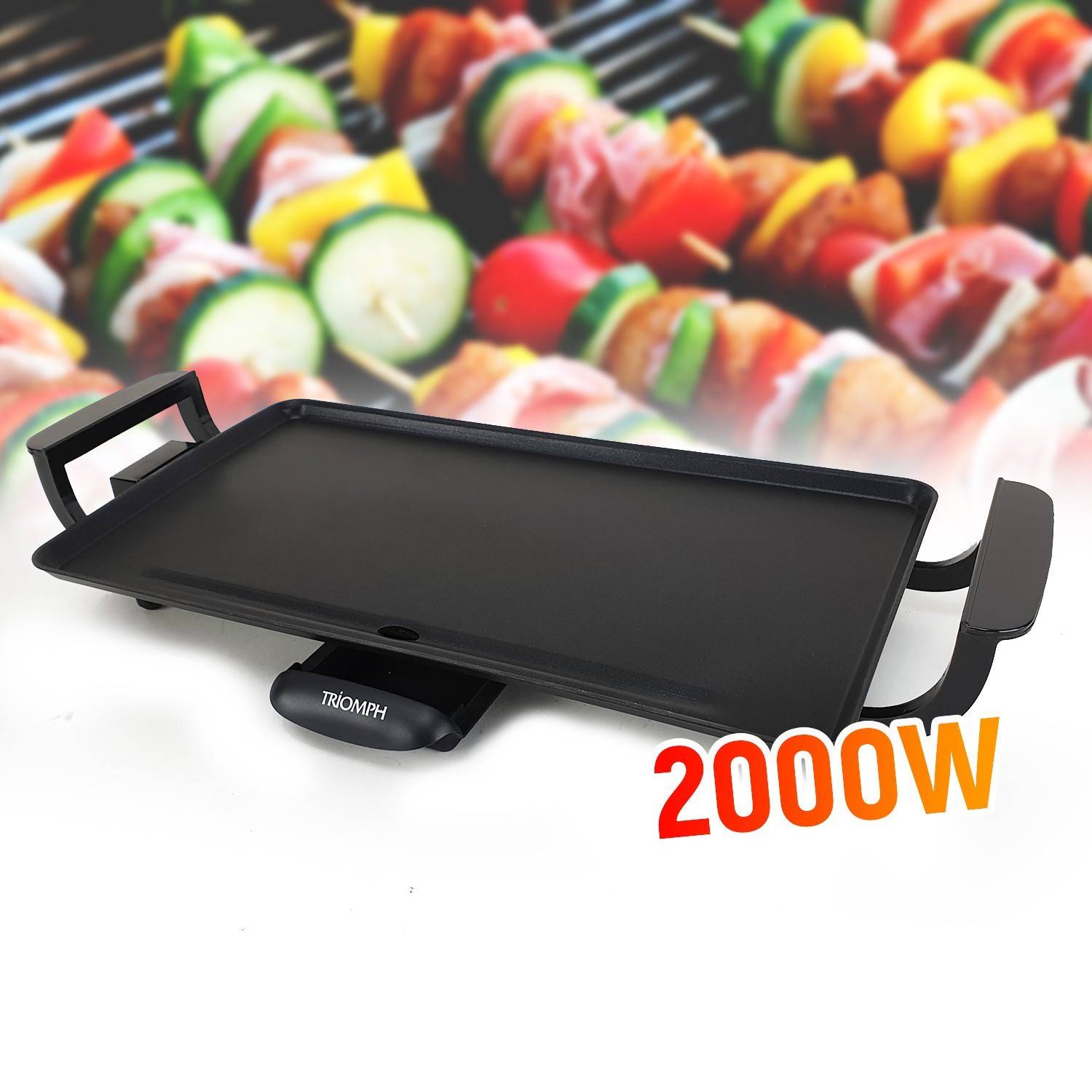 Plancha électrique 2000W - 46x26.5 cm - Triomph ETF1576 - Image 4