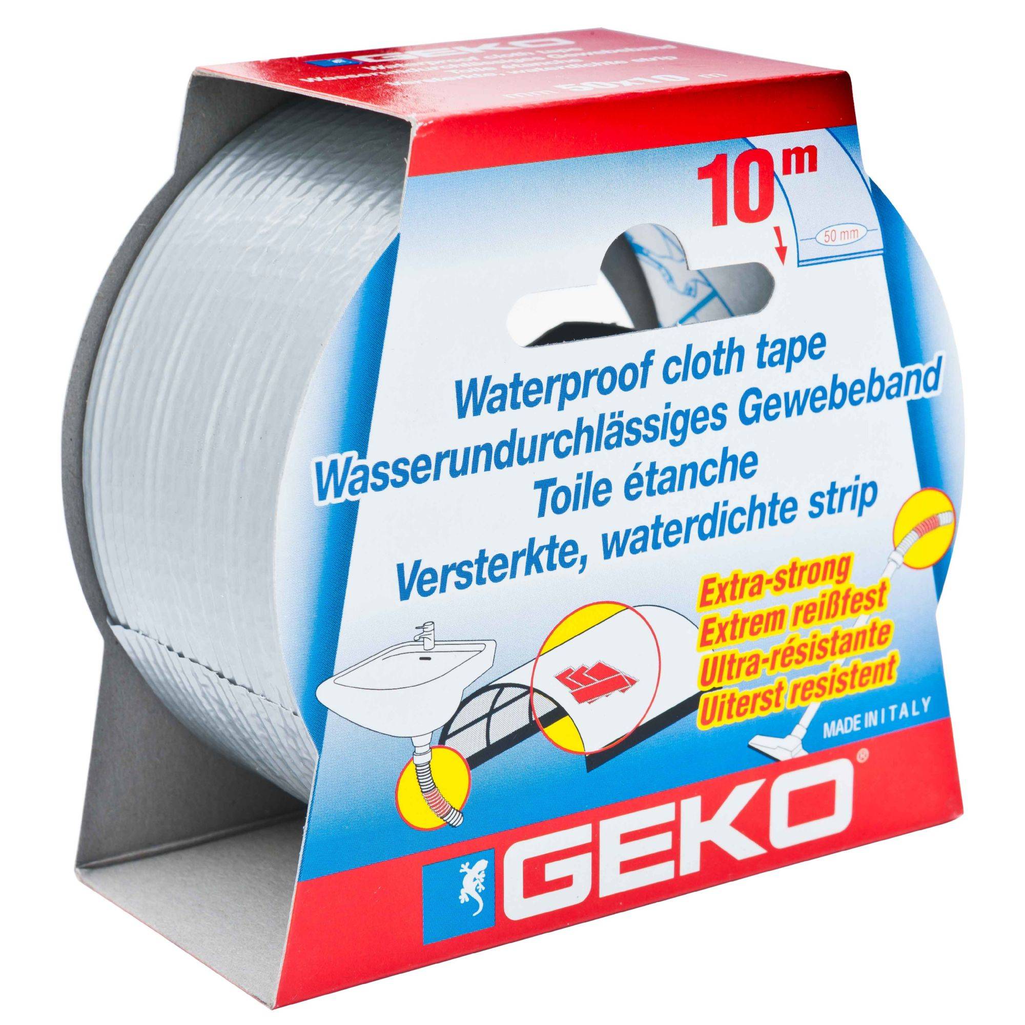 Geko - Bande grise adhésive 10m x 5cm
