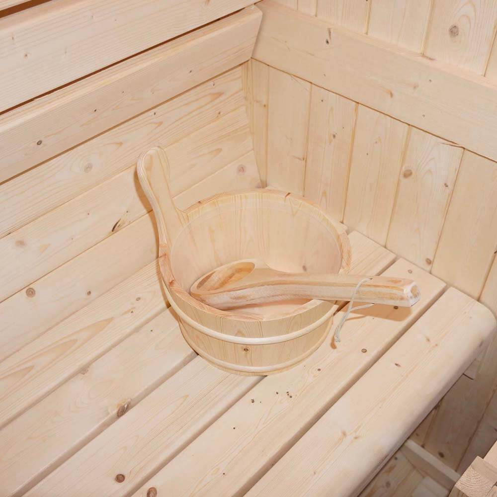 Home Deluxe - Sauna tonneau extérieur HOME DELUXE LAHTI DELUXE L - 195 x 220 cm pour 4 personnes - Image 4