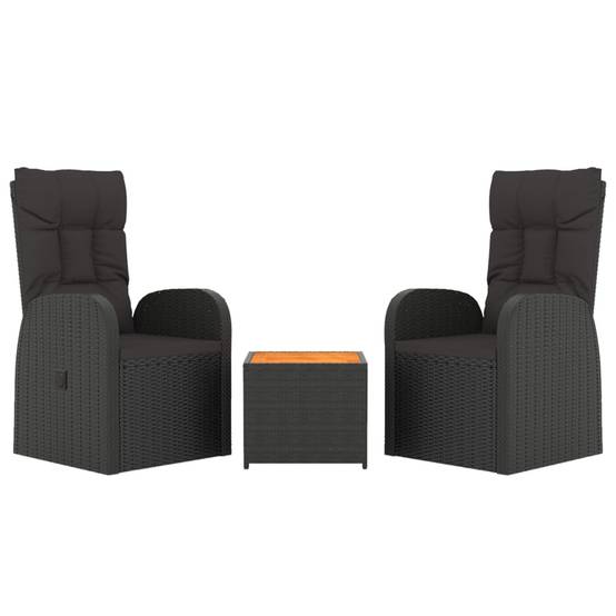 Salon de Jardin 2 Personnes Résine Tressée Fauteuils Inclinables Table Basse – ComfortXL Outdoor Living - Image 2