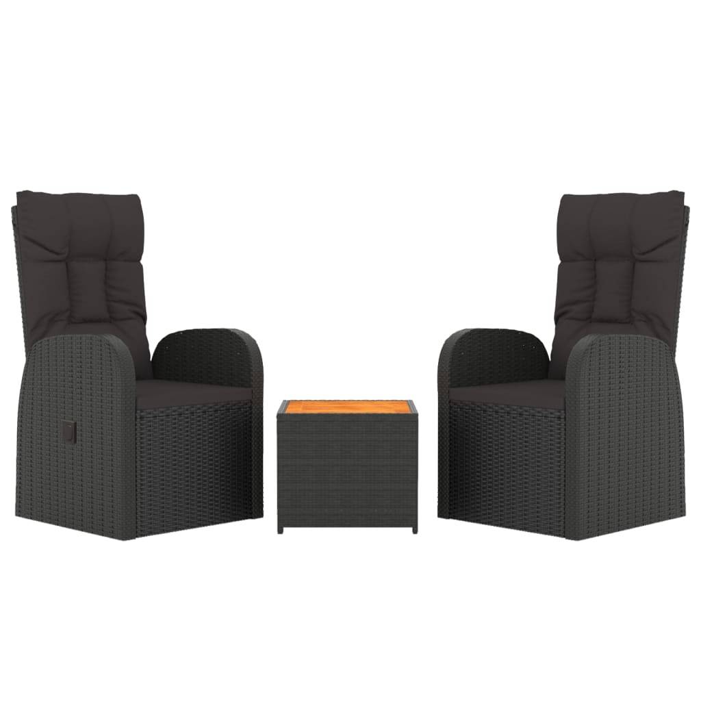 Salon de Jardin 2 Personnes Résine Tressée Fauteuils Inclinables Table Basse – ComfortXL Outdoor Living - Image 2
