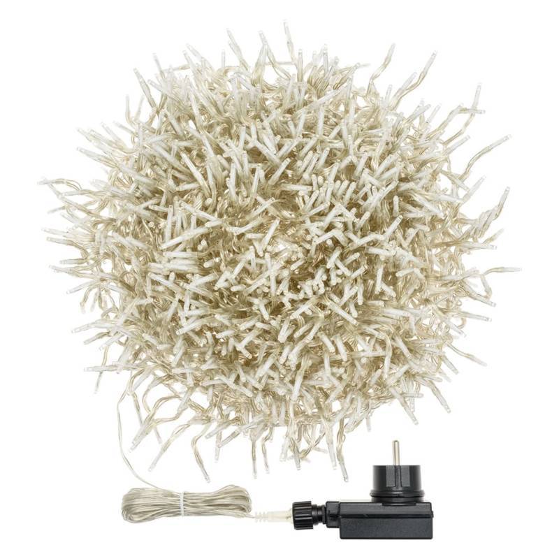 Lotti - Guirlande 15m Boa 12cm 1500 miniLED ambré extérieur fixe câble transparent Lotti - Imagen 5
