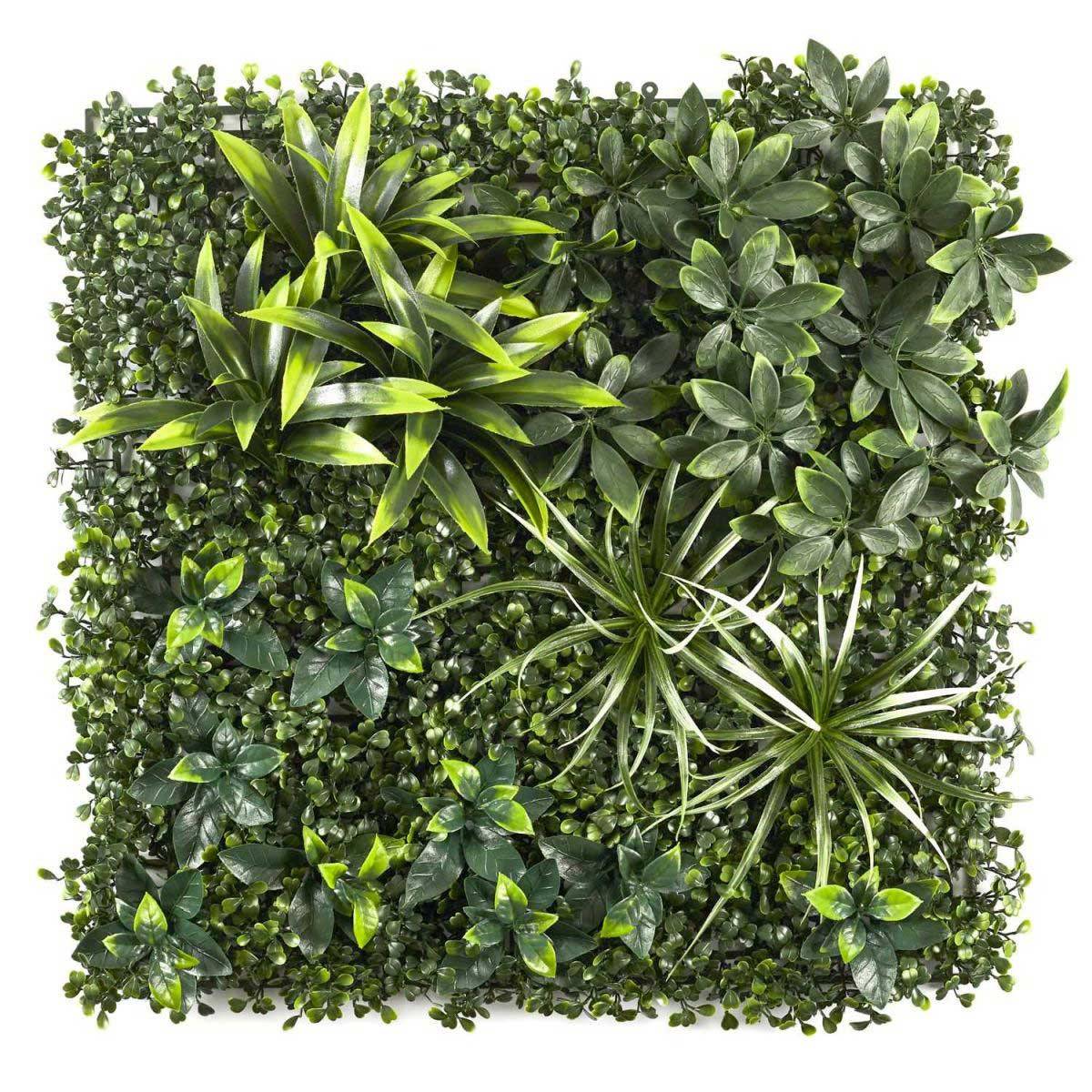 The Home Deco Factory - Mur Végétal Artificiel "Panache" 50x50cm Vert - Image 1
