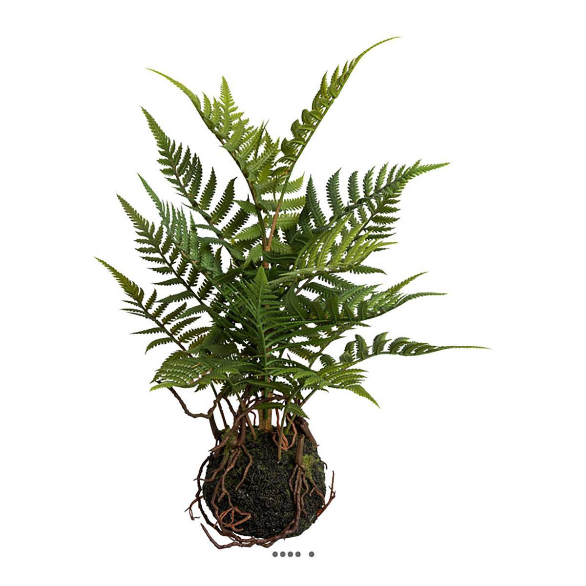 Artificielles - Kokedama plante suspendue artificielle fougère H 38 cm - Imagen 1