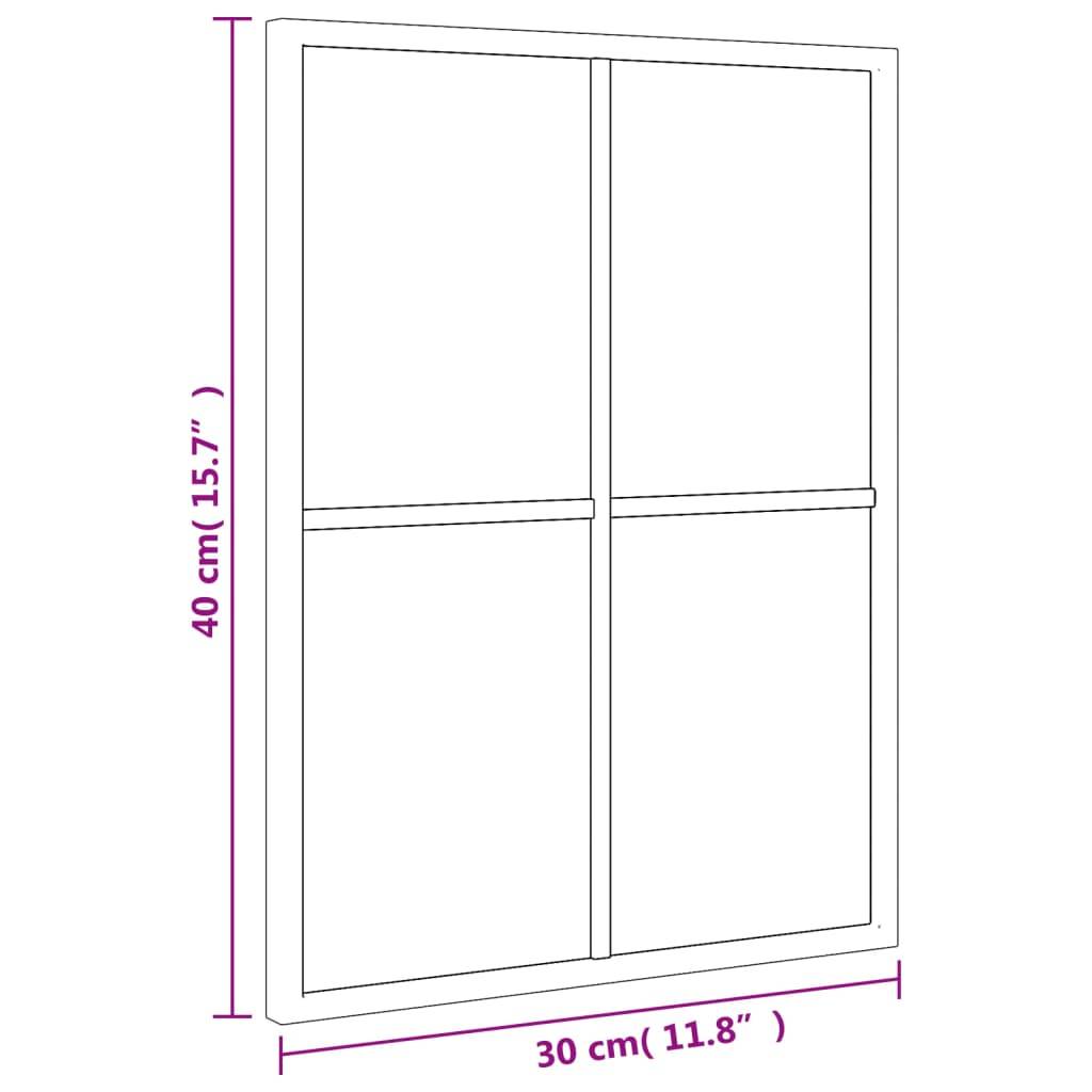 Maison Chic - Miroir mural - Miroir décoratif noir 30x40 cm rectangulaire fer - Image 8