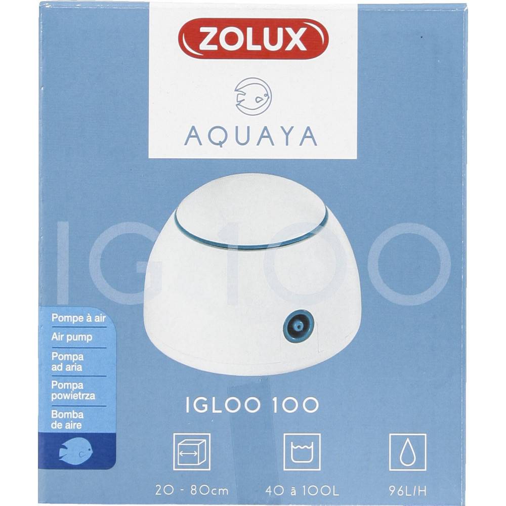 Zolux - Pompe à air igloo 100 blanc puissance 1.8 W débit max 96 L/H. pour aquarium. - Imagen 2