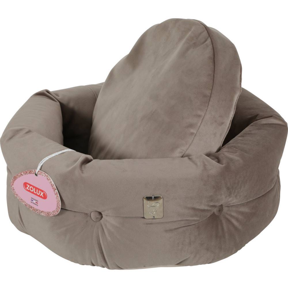 Zolux - Corbeille Chesterfield Chambord Taupe. ø 41 cm. pour chats. - Imagen 3