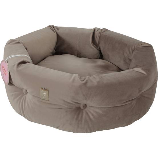 Zolux - Corbeille Chesterfield Chambord Taupe. ø 41 cm. pour chats. - Imagen 2