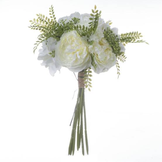 Bouquet de Fleurs "Cecil" 35cm Blanc
