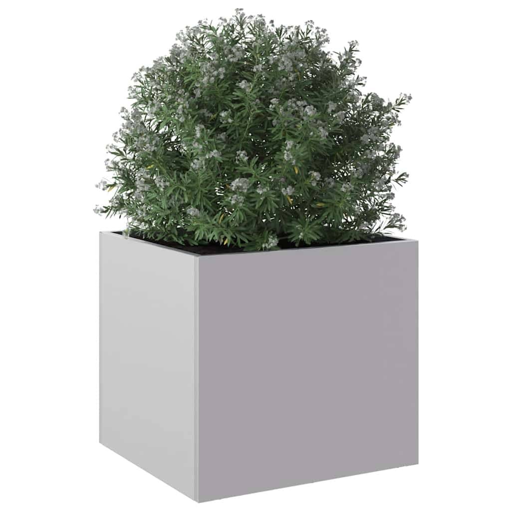 Jardinière acier galvanisé argenté 32 x 30 x 29 cm - PANGIVO - Image 4