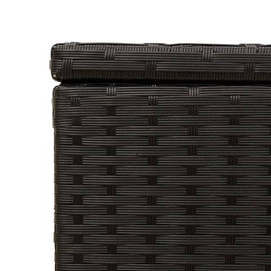 Coffre de rangement - Boîte de rangement extérieure - Coffre de jardin et roues noir 190L résine tressée - Image 9