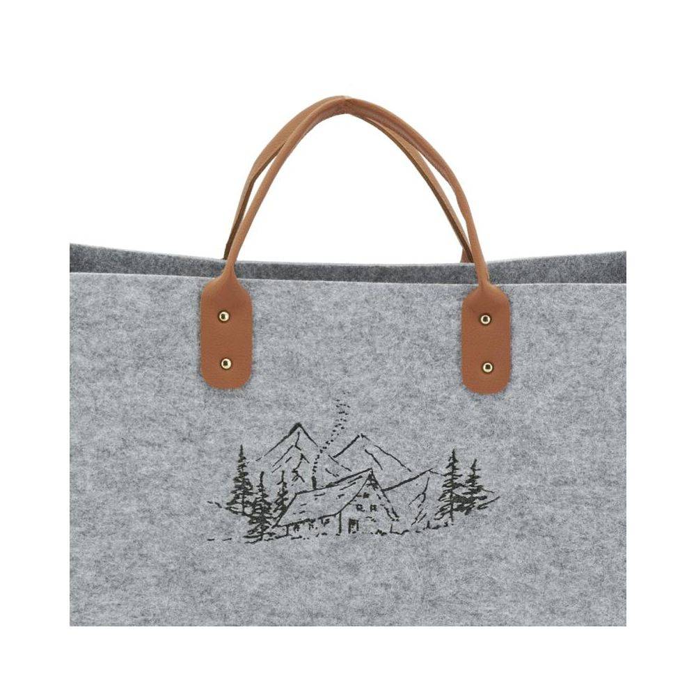 Aubry Gaspard - Sac à bûches en feutrine 50 x 25 cm - Imagen 4