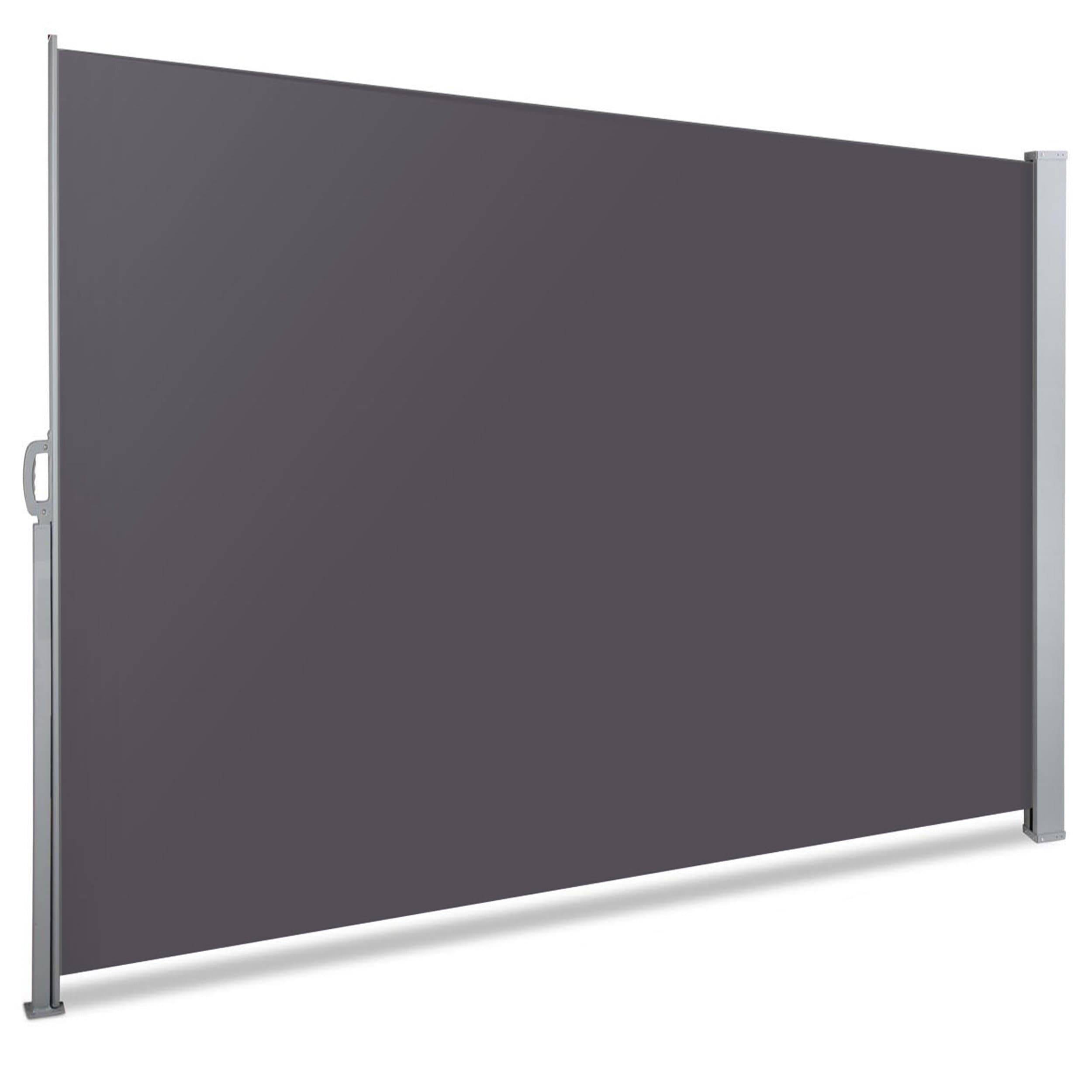 VOUNOT® Paravent extérieur rétractable 180x300cm avec housse de protection - Noir anthracite - Store latéral vertical brise-vue - Image 1