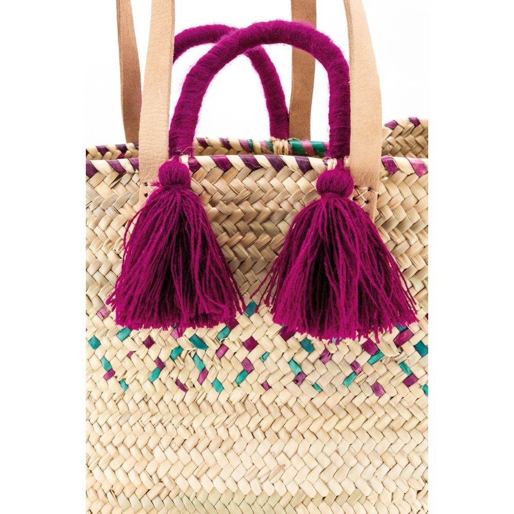 Aubry Gaspard - Sac en palmier naturel et coloré 2 - Imagen 3