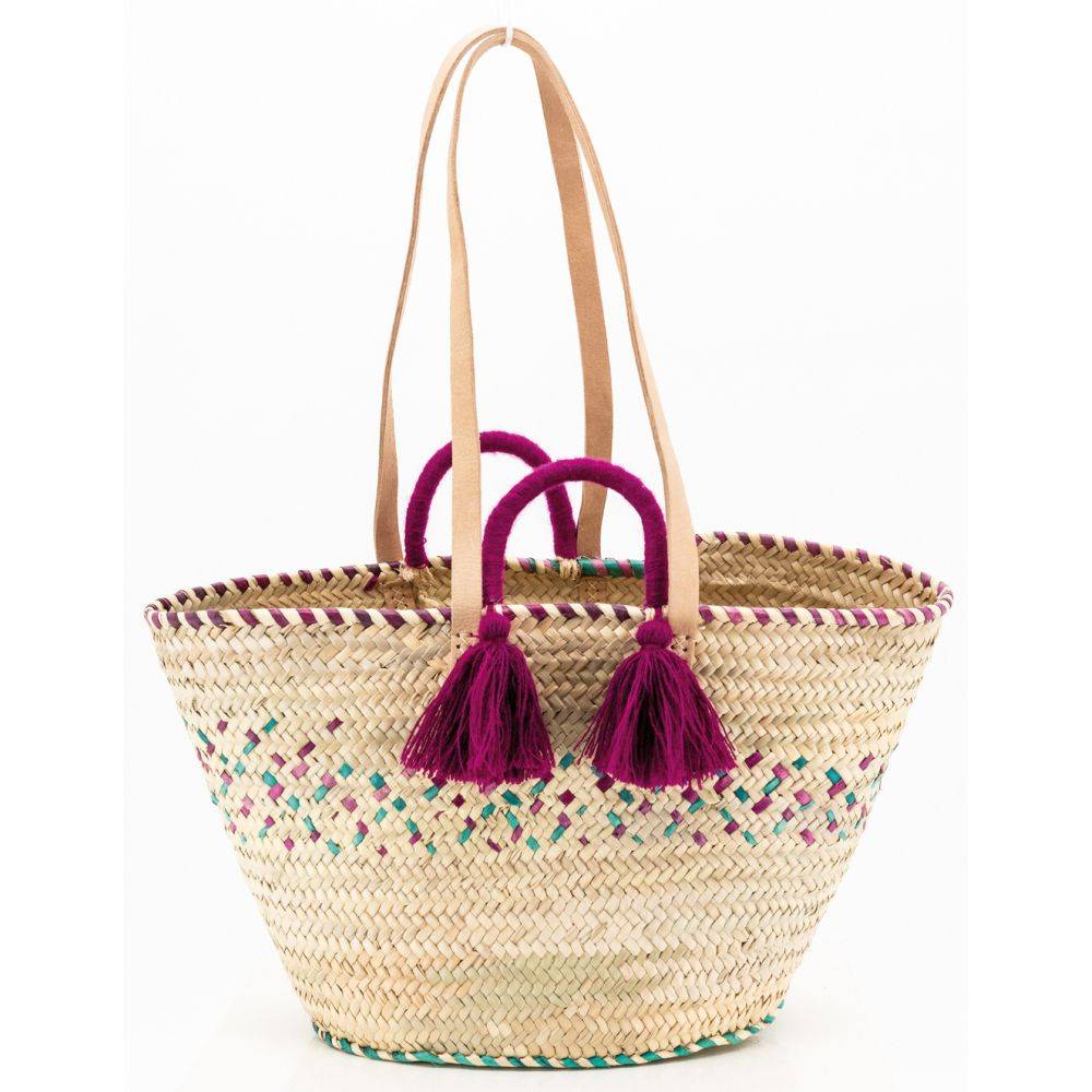 Aubry Gaspard - Sac en palmier naturel et coloré 2 - Imagen 2