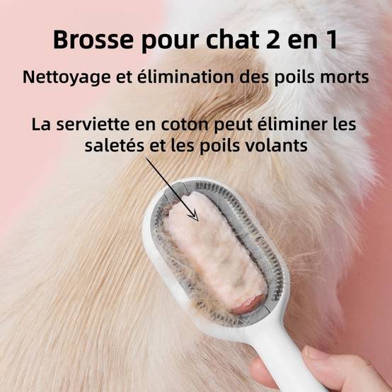 Brosse Pour Animaux Domestiques Auto-Nettoyante avec Réservoir Eau, Massage Anti-Poils Rose - Lytech - Image 2