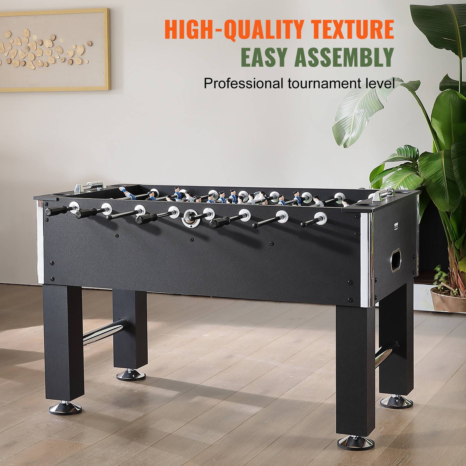 Vevor - VEVOR Table baby-foot standard 140 cm, kit complet 4 balles, 4 porte-gobelets. Intérieur. - Image 6