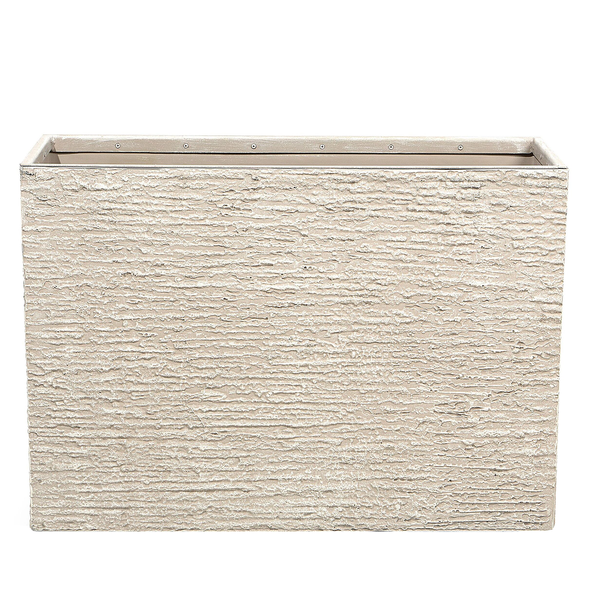 Beliani - Cache-pot d'extérieur Fibre d'argile Beige clair EDESSA - 80x34x56- Beliani - Image 2