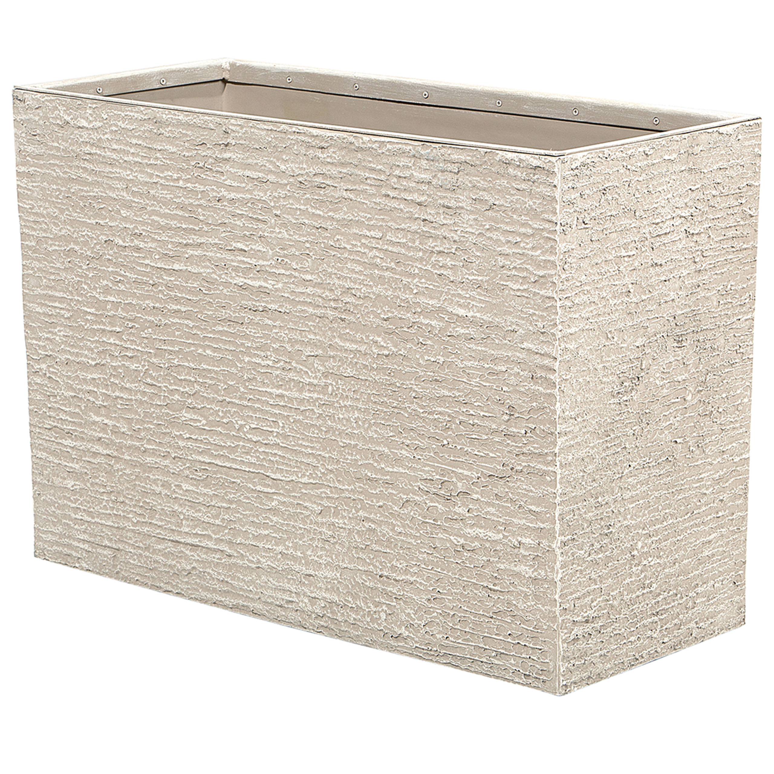 Beliani - Cache-pot d'extérieur Fibre d'argile Beige clair EDESSA - 80x34x56- Beliani - Image 4