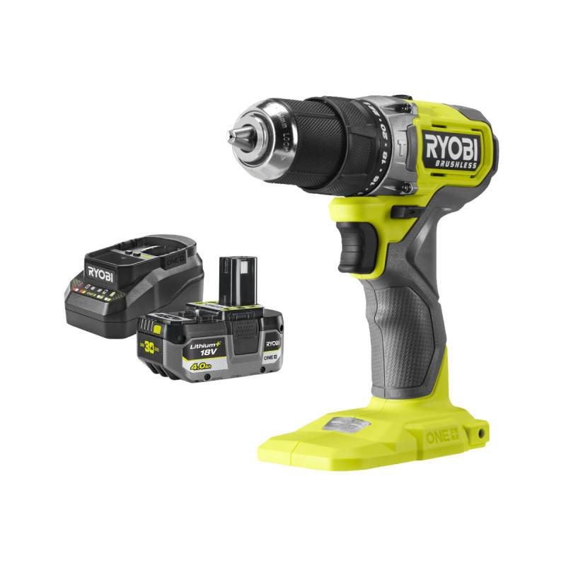 Ryobi - Perceuse-visseuse à percussion RYOBI 18V Brushless One+ RPD18BL1 - Batterie 4,0Ah et chargeur - Image 1