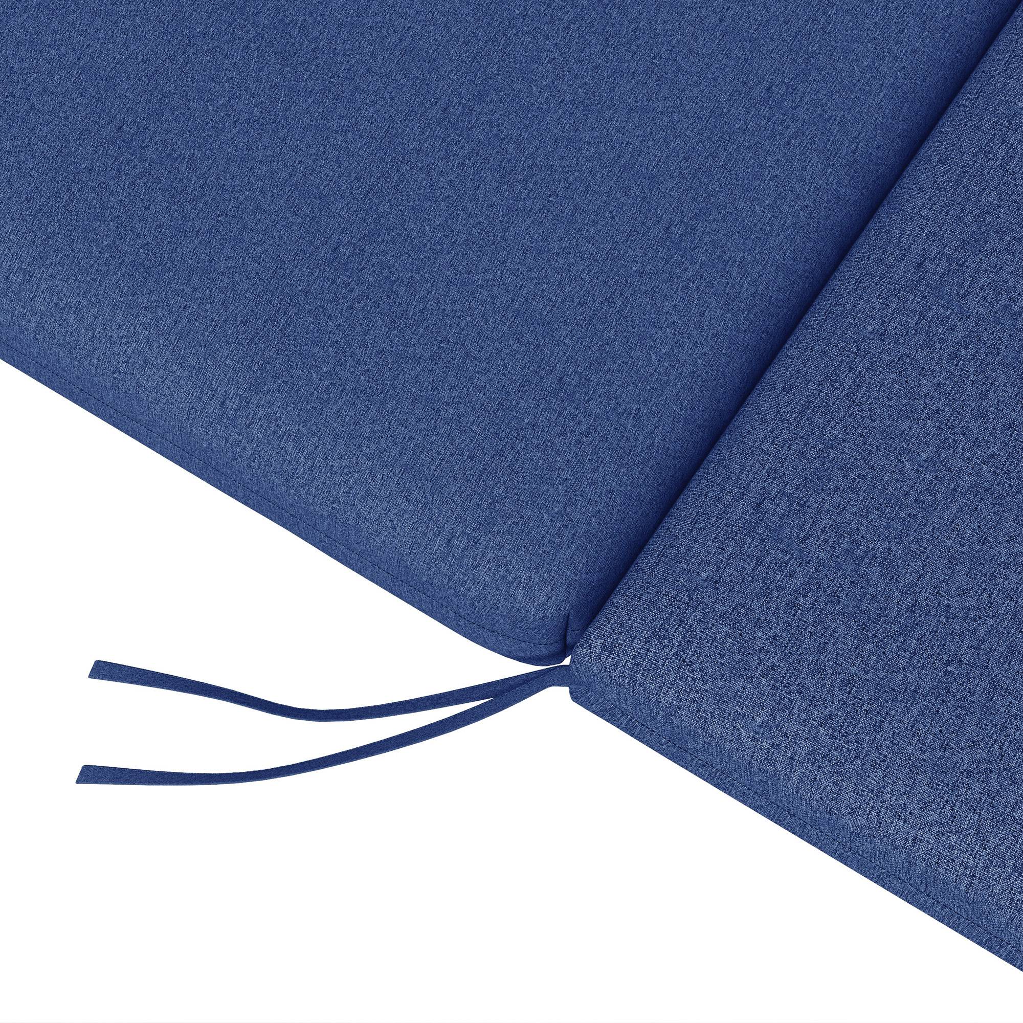 Lot 2 matelas bain de soleil tissu respirant transat jardin attache sécurisée bleu - ComfortXL Outdoor Living - Image 10