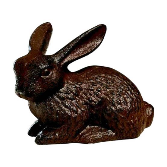 La Grande Prairie - Lapin fonte patiné marron 14x7x10cm - Imagen 5