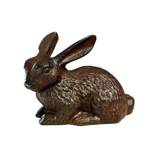 La Grande Prairie - Lapin fonte patiné marron 14x7x10cm - Imagen 6