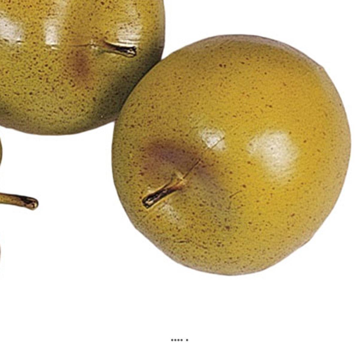 Artificielles - Pomme artificielle moyenne Verte X 3 en Plastique soufflé H 65x75 mm - Imagen 3