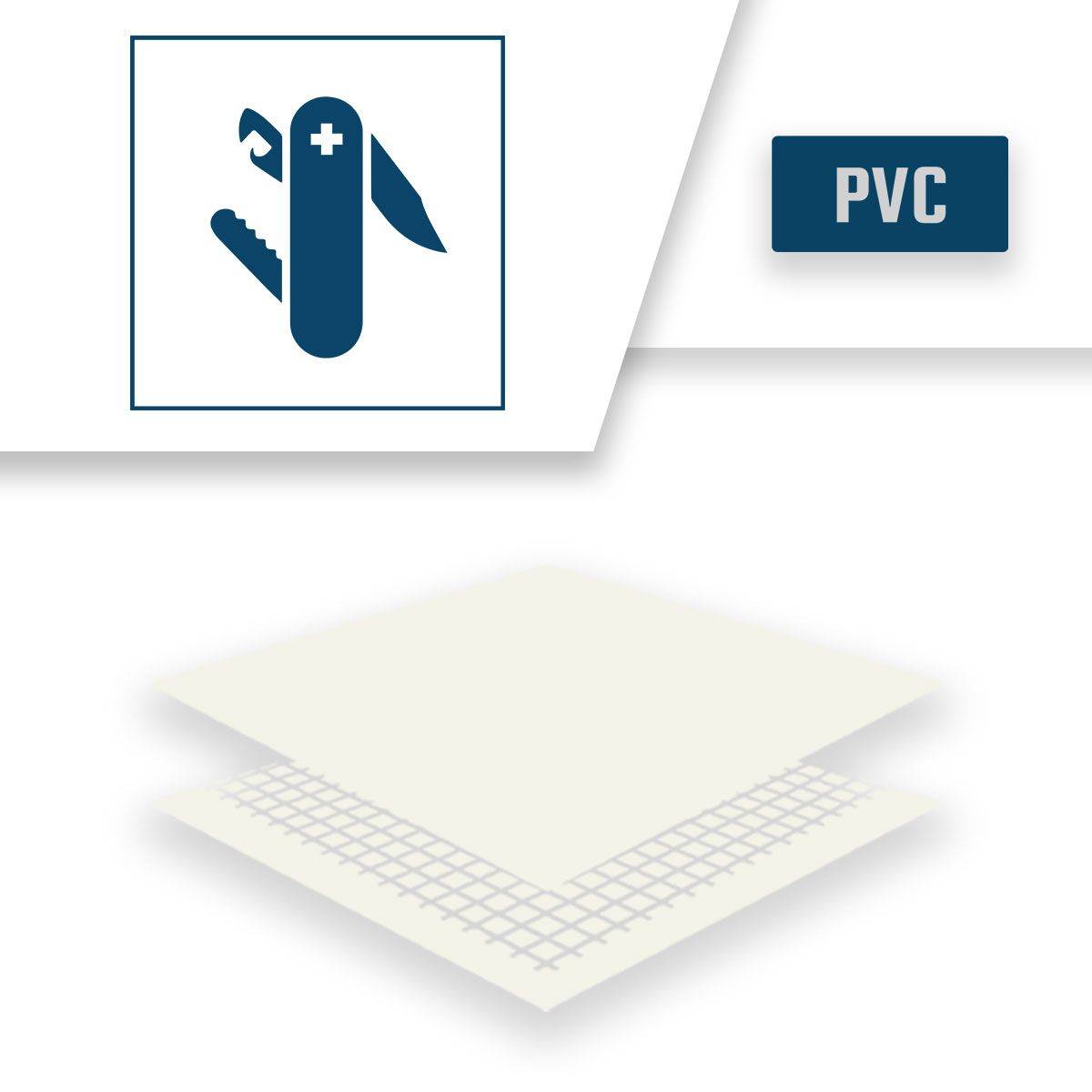 Bâche PVC 3x5 m Blanche - Garantie 10 ans - XP640MU - Bâche de protection étanche - Résistance Anti-UV - Made in France TECPLAST - Imagen 4