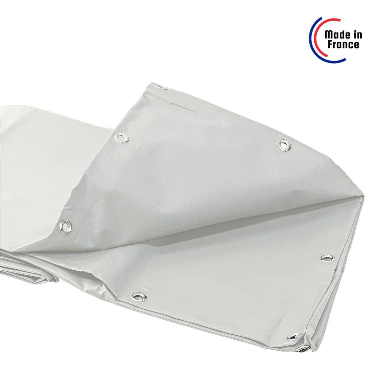 Bâche PVC 3x5 m Blanche - Garantie 10 ans - XP640MU - Bâche de protection étanche - Résistance Anti-UV - Made in France TECPLAST - Imagen 5