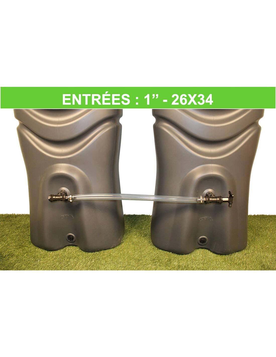 Kit D'extension Flexible Pour Récupérateur D'eau De Pluie – Filetage 1'' (26x34) – Multicuves