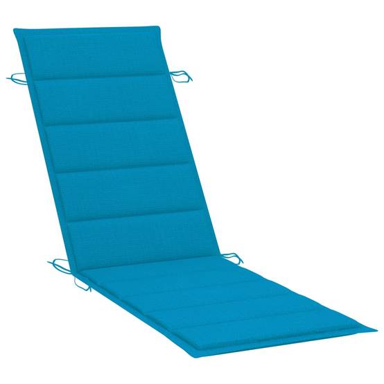 Helloshop26 - Transat chaise longue bain de soleil lit de jardin terrasse meuble d'extérieur à bascule avec coussin bois de teck solide - Imagen 8