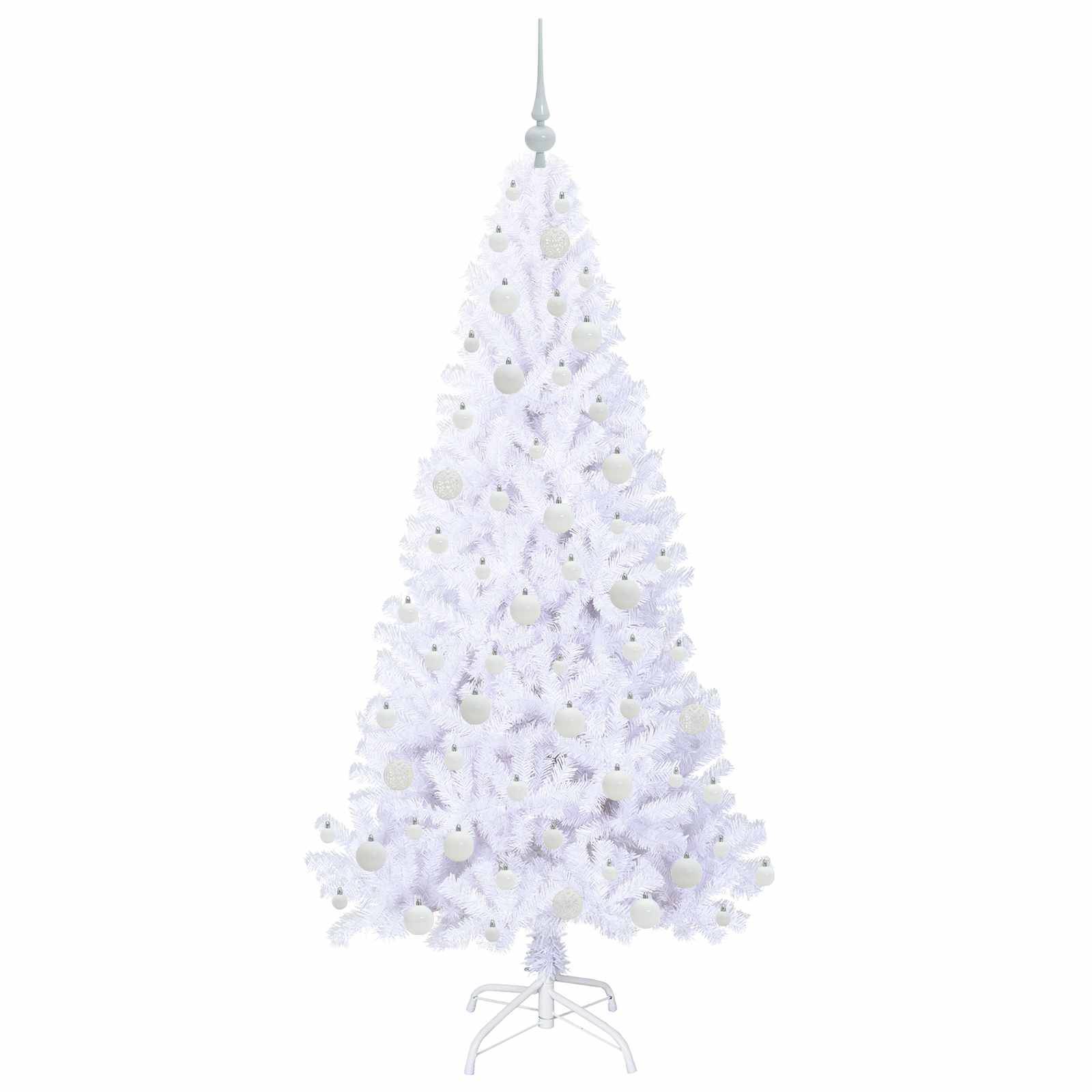Sapin de Noël | Arbre de Noël artificiel avec 300 LED Blanc 180 cm PVC et Acier Maison Chic - Image 4