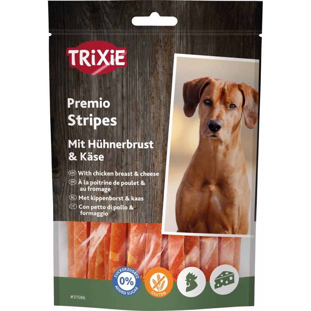 Trixie - Golosinas de pechuga de pollo y queso 100 g para perro - Imagen 1