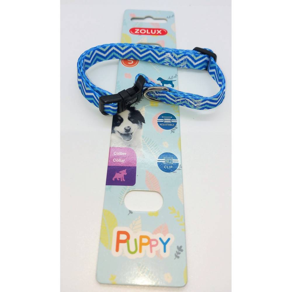 Zolux - Collier PUPPY PIXIE 13 mm 25 à 39 cm couleur bleu pour chiots - Imagen 1