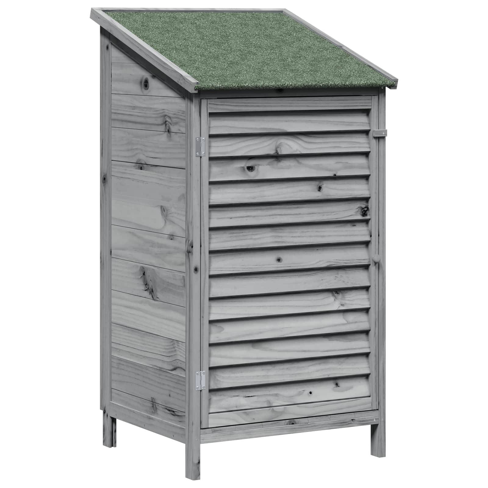 Vidaxl - Abri de jardin Gris 59,5 x 56 x 113,5 cm Bois de Sapin Massif vidaXL 42033454 - Image 2