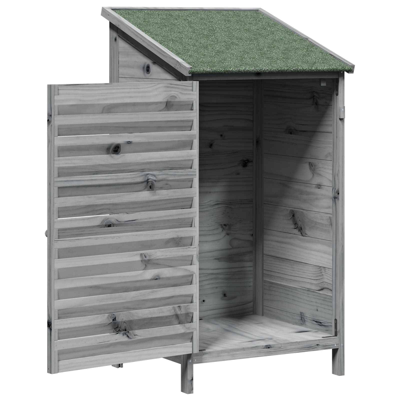 Vidaxl - Abri de jardin Gris 59,5 x 56 x 113,5 cm Bois de Sapin Massif vidaXL 42033454 - Image 5