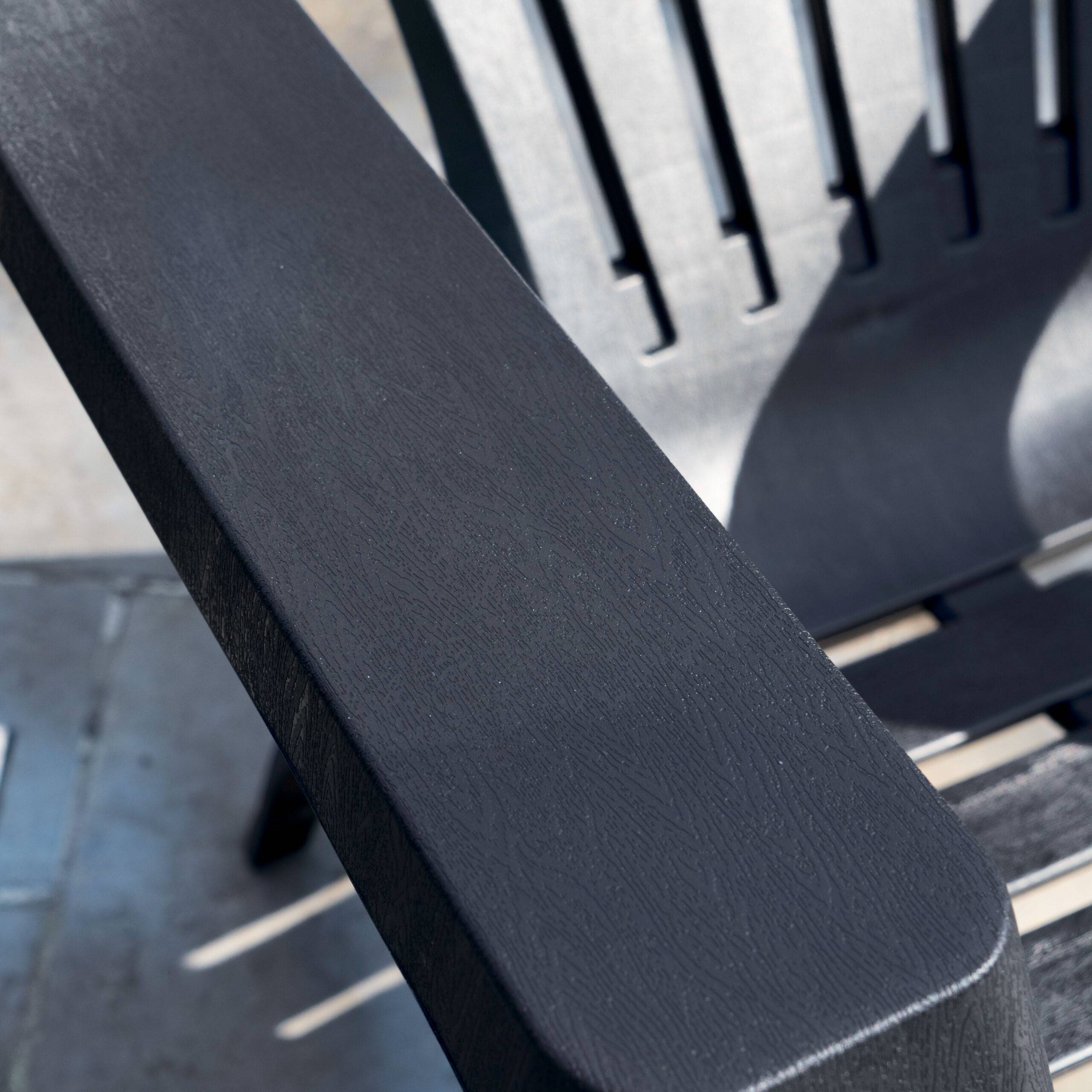 Wilsa Garden - Lot de 4 Fauteuils  Adirondack de jardin en résine empilables Anthracite - Imagen 5