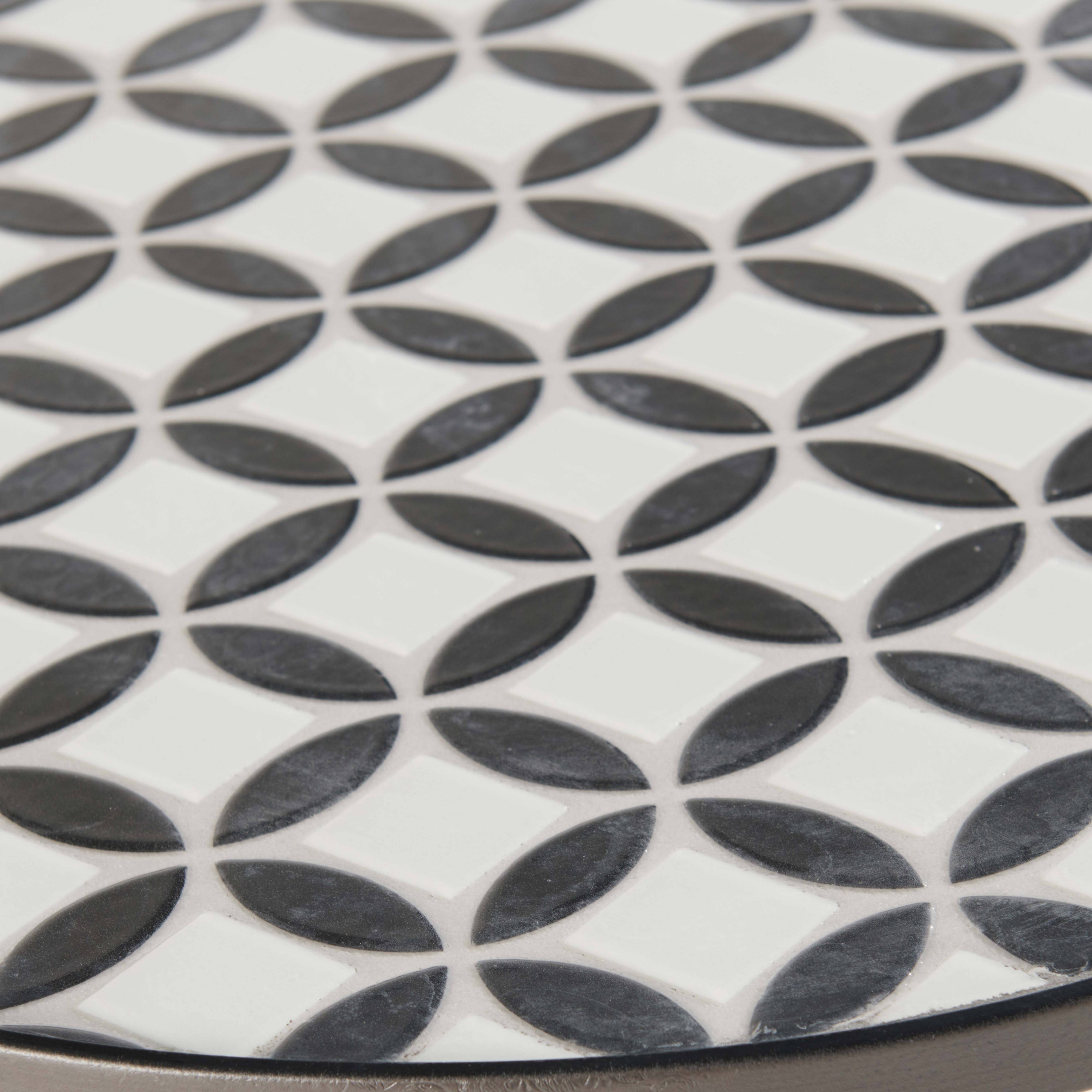 Oviala - Table basse ronde de jardin en acier gris plateau en céramique Tivoli - Oviala - Imagen 5
