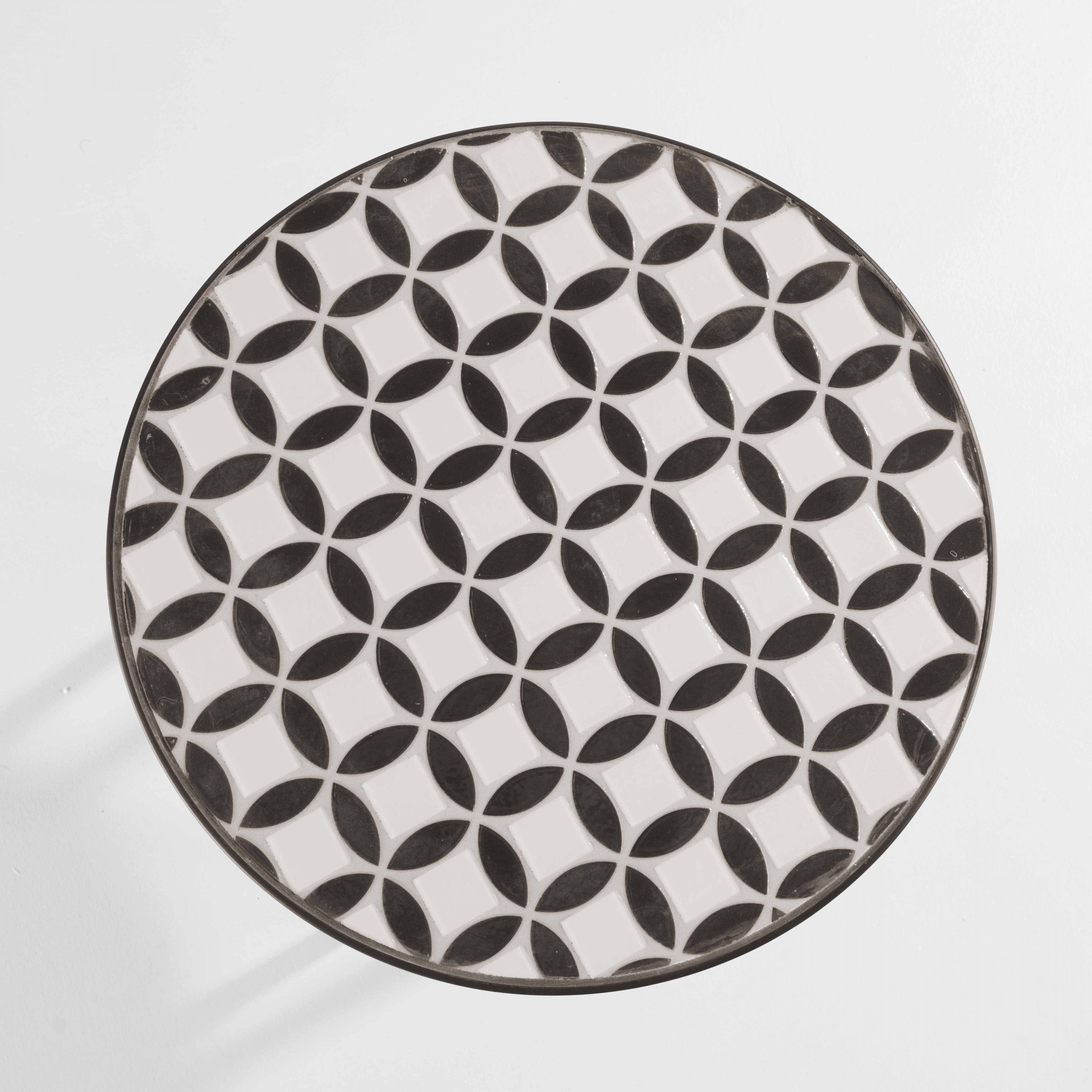 Oviala - Table basse ronde de jardin en acier gris plateau en céramique Tivoli - Oviala - Imagen 6