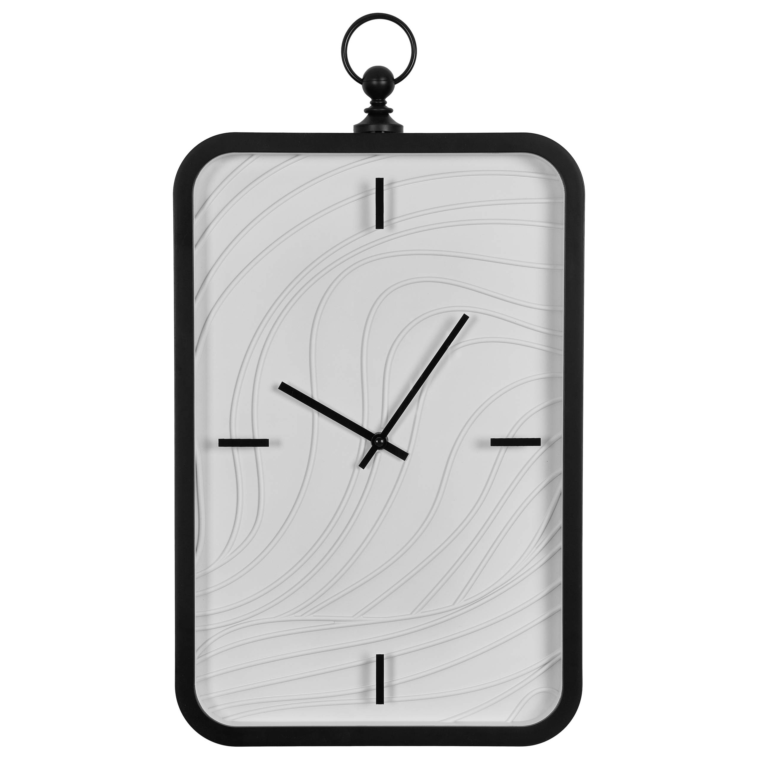 Beliani - Horloge murale Matière synthétique Blanc/noir MOLIENS - 32x5x57- Beliani - Image 2